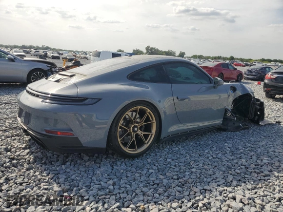 2024 Porsche 911 GT3 with VIN WP0AC2A90RS263286, listed as a Copart auction lot 51160205 with 5,735 mi miles and Salvage Title. Bid and sale history available at carsss.com. Image 3.