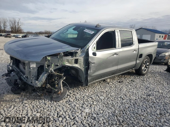 2025 Chevrolet Silverado 1500 with VIN 3GCPKKEK1SG119365, listed as a Copart auction lot 43724235 with 3,439 mi miles and Salvage Title. Bid and sale history available at DreamBid. Image 1.