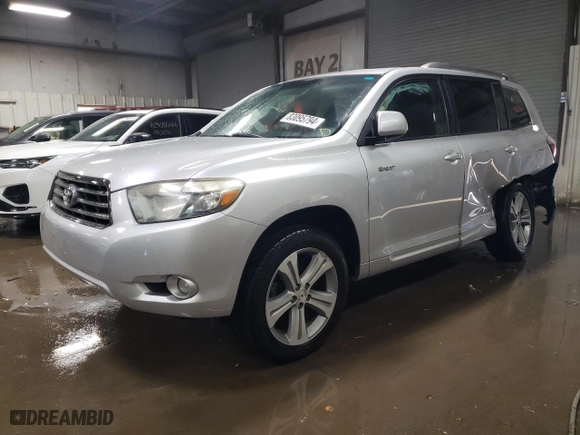 2008 Toyota Highlander Sport with VIN JTEDS43AX82036460, listed as a Copart auction lot 83095794 with 173,372 mi miles and Salvage Title. Bid and sale history available at carsss.com. Image 1.