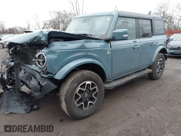 2021 Ford Bronco with VIN 1FMDE5BH4MLA71298, listed as a IAAI auction lot 41120172 with 38,723 mi miles. Bid and sale history available at carsss.com. Image 2.