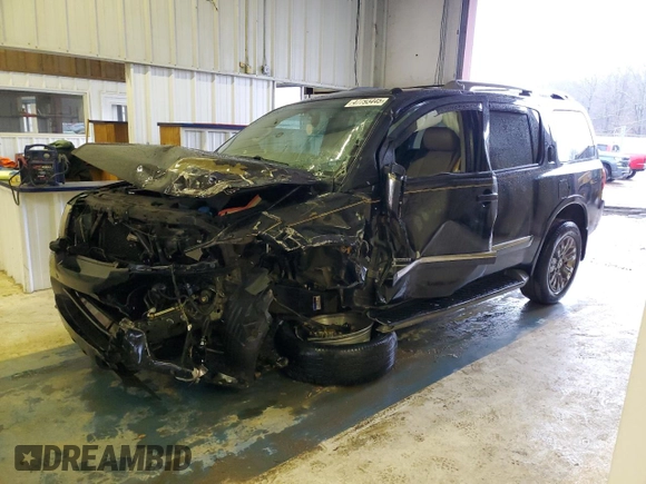 2015 Nissan Armada Platinum z VIN 5N1BA0NFXFN620977, wystawiony jako Copart lot #47793445 z przebiegiem 172 514 mil mil oraz Szkoda całkowita • Salvage title. Historia ofert i sprzedaży dostępna na DreamBid. Obrazek 1.