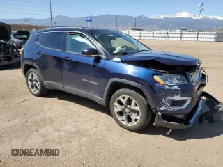 2020 Jeep Compass Limited with VIN 3C4NJDCB0LT203629, listed as a Copart auction lot 52348655 with 71,749 mi miles and Salvage title. Bid and sale history available at DreamBid. Image 4.