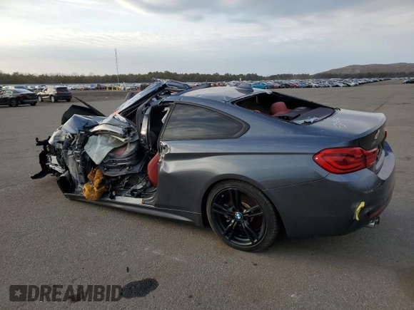 2018 BMW 4 Series 430i xDrive with VIN WBA4W5C51JAA49675, listed as a Copart auction lot 45585095 with Not provided miles and Salvage title. Bid and sale history available at DreamBid. Image 2.