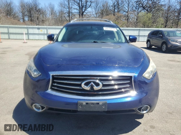 2014 Infiniti QX70 with VIN JN8CS1MW1EM410600, listed as a Copart auction lot 54410295 with 116,985 mi miles and Salvage Title. Bid and sale history available at carsss.com. Image 5.