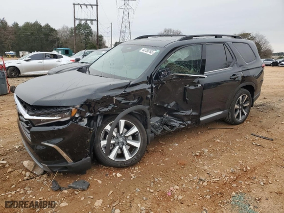 2023 Honda Pilot Touring with VIN 5FNYG2H70PB011362, listed as a Copart auction lot 44759765 with 19,676 mi miles and Salvage Title. Bid and sale history available at carsss.com. Image 1.