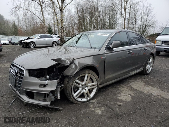 2015 Audi A6 Premium Plus with VIN WAUFGAFC4FN011105, listed as a Copart auction lot 54361885 with 124,181 mi miles and Salvage title. Bid and sale history available at DreamBid. Image 1.