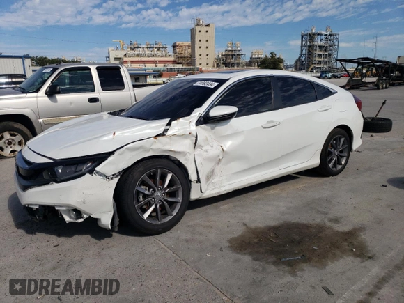 2021 Honda Civic Sedan EX with VIN 19XFC1F39ME012816, listed as a Copart auction lot 74093434 with 0 mi miles and Salvage Title. Bid and sale history available at carsss.com. Image 1.