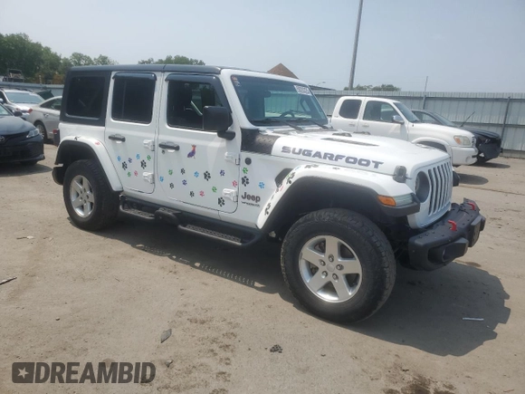 2020 Jeep Wrangler Unlimited Rubicon z VIN 1C4HJXFG8LW244882, wystawiony jako Copart lot #59293225 z przebiegiem 36 061 mil mil oraz Szkoda całkowita • Salvage title. Historia ofert i sprzedaży dostępna na DreamBid. Obrazek 4.