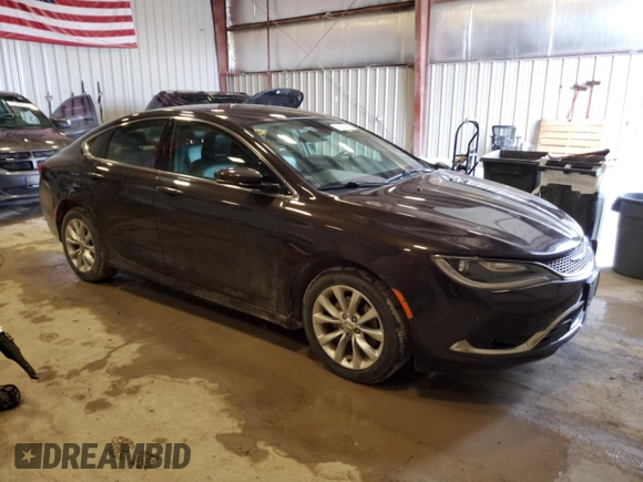 2015 Chrysler 200 C with VIN 1C3CCCCB1FN549631, listed as a Copart auction lot 53673485 with 136,106 mi miles and Clean Title. Bid and sale history available at DreamBid. Image 4.