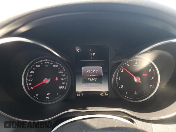 2018 Mercedes-Benz C with VIN WDDWF4JBXJR422893, listed as a Copart auction lot 52883315 with 74,542 mi miles and Clean Title. Bid and sale history available at carsss.com. Image 9.