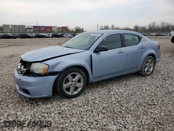2013 Dodge Avenger SE with VIN 1C3CDZAB2DN760014, listed as a Copart auction lot 52725545 with 100,128 mi miles and Salvage Title. Bid and sale history available at carsss.com. Image 1.
