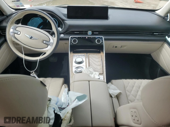 2024 Genesis GV80 with VIN KMUHCESC5RU162434, listed as a Copart auction lot 61974415 with 5,186 mi miles and Salvage title. Bid and sale history available at DreamBid. Image 8.