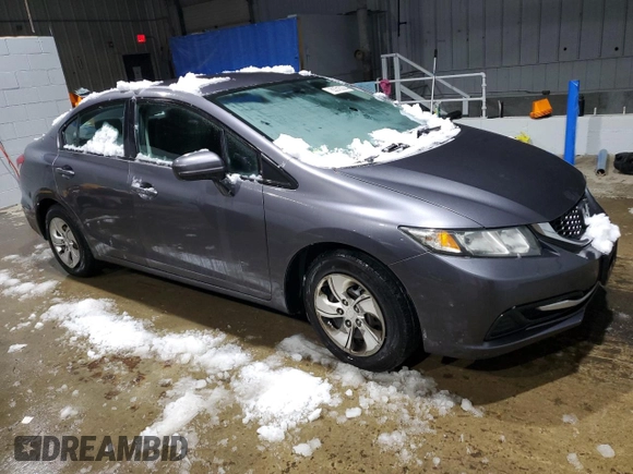 2014 Honda Civic LX z VIN 19XFB2F51EE219843, wystawiony jako Copart lot #83315574 z przebiegiem 162 139 mil mil oraz Czysty tytuł • Clean title. Historia ofert i sprzedaży dostępna na DreamBid. Obrazek 4.