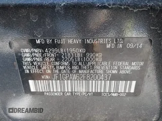 2015 Subaru Impreza Special Sports Limited с VIN JF1GPAW62F8200437, выставлен на аукционе IAAI как лот 41600778 с пробегом 169 353 миль миль и . История ставок и продаж доступна на DreamBid. Изображение 9.