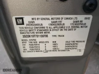 2003 Chevrolet Silverado 1500 LT with VIN 2GCEK19T731139795, listed as a Copart auction lot 49025065 with 230,619 mi miles and Salvage Title. Bid and sale history available at carsss.com. Image 14.