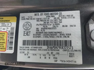 2014 Ford Fusion SE with VIN 3FA6P0H79ER222573, listed as a IAAI auction lot 42129165 with 144,181 mi miles and . Bid and sale history available at DreamBid. Image 9.