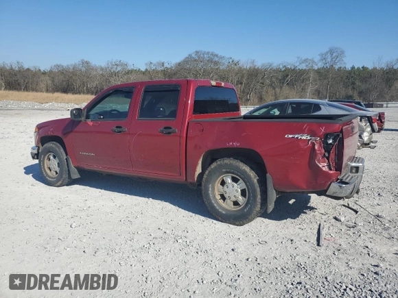 2004 GMC Canyon 1SB SLE Z85 with VIN 1GTCS136248111721, listed as a Copart auction lot 44143595 with 198,030 mi miles and Salvage Title. Bid and sale history available at carsss.com. Image 2.