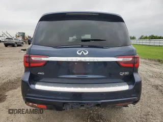 2020 Infiniti QX80 LUXE with VIN JN8AZ2NE2L9253853, listed as a Copart auction lot 70101594 with 76,337 mi miles and Salvage Title. Bid and sale history available at carsss.com. Image 6.