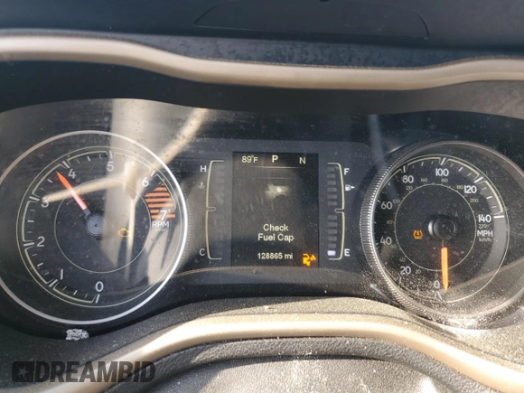 2016 Jeep Cherokee Sport with VIN 1C4PJLABXGW258322, listed as a Copart auction lot 51008975 with 128,865 mi miles and Salvage title. Bid and sale history available at DreamBid. Image 9.