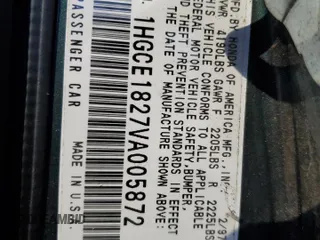 1997 Honda Accord LX with VIN 1HGCE1827VA005872, listed as a Copart auction lot 73034134 with 189,066 mi miles and Salvage Title. Bid and sale history available at carsss.com. Image 15.