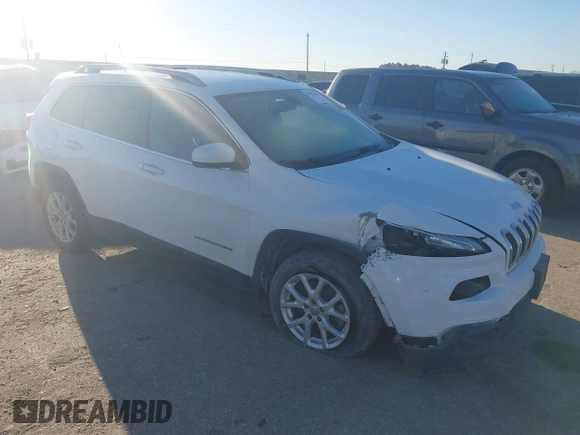 2018 Jeep Cherokee Latitude Plus with VIN 1C4PJLLB1JD590634, listed as a IAAI auction lot 41801859 with 89,457 mi miles. Bid and sale history available at carsss.com. Image 1.