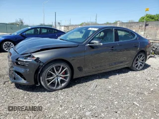 2025 Genesis G70 2.5T with VIN KMTG34SC8SU155736, listed as a Copart auction lot 54700385 with 4,991 mi miles and Clean Title. Bid and sale history available at DreamBid. Image 1.
