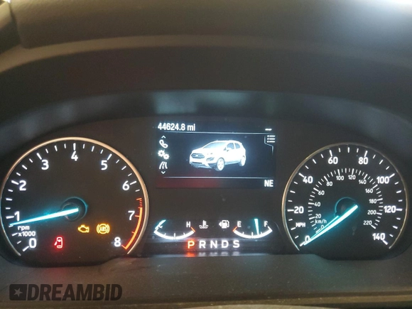 2020 Ford EcoSport SE with VIN MAJ6S3GL7LC318549, listed as a Copart auction lot 48242785 with 44,624 mi miles and Salvage Title. Bid and sale history available at DreamBid. Image 9.