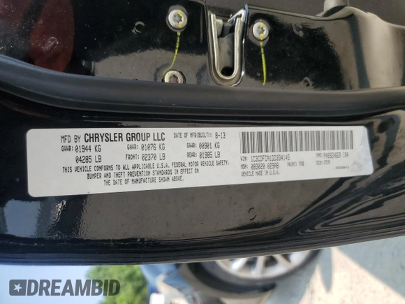 2013 Dodge Dart Limited with VIN 1C3CDFCA1DD334145, listed as a Copart auction lot 58892985 with 116,886 mi miles and Clean title. Bid and sale history available at DreamBid. Image 12.