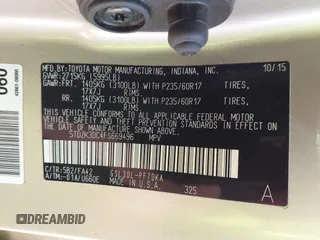 2015 Toyota Sienna L with VIN 5TDZK3DC4FS669496, listed as a IAAI auction lot 41691430 with 119,427 mi miles. Bid and sale history available at carsss.com. Image 9.