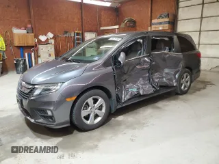 2019 Honda Odyssey EX-L z VIN 5FNRL6H77KB110163, wystawiony jako Copart lot #55878765 z przebiegiem 52 413 mil mil oraz Szkoda całkowita • Salvage title. Historia ofert i sprzedaży dostępna na DreamBid. Obrazek 1.