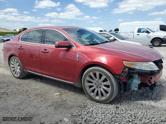 2012 Lincoln MKS with VIN 1LNHL9DR0CG802353, listed as a Copart auction lot 52311015 with 53,961 mi miles and Salvage Title. Bid and sale history available at carsss.com. Image 4.