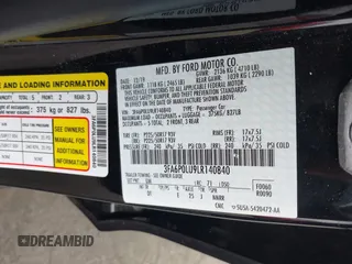 2020 Ford Fusion SE with VIN 3FA6P0LU9LR140840, listed as a IAAI auction lot 42182056 with 35,542 mi miles and . Bid and sale history available at DreamBid. Image 9.