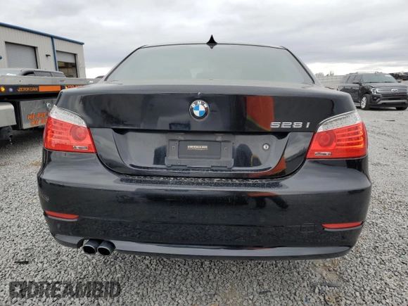 2008 BMW 5 Series 528i with VIN WBANU53588CT03677, listed as a Copart auction lot 49956525 with 183,194 mi miles and Salvage Title. Bid and sale history available at carsss.com. Image 6.