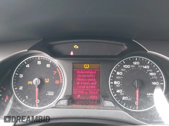 2010 Audi A4 Premium с VIN WAUAFAFL2AN030516, выставлен на аукционе IAAI как лот 41858349 с пробегом 221 745 миль миль и . История ставок и продаж доступна на DreamBid. Изображение 7.
