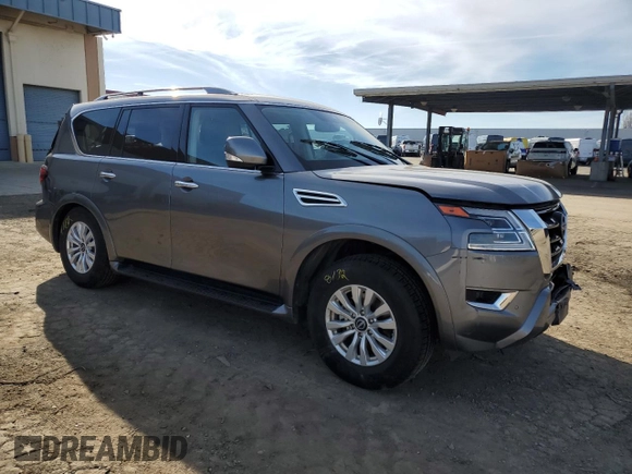 2023 Nissan Armada SV with VIN JN8AY2AC1P9182335, listed as a Copart auction lot 87447854 with 45,112 mi miles and Salvage Title. Bid and sale history available at carsss.com. Image 4.