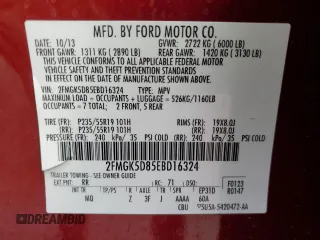 2014 Ford Flex Limited with VIN 2FMGK5D85EBD16324, listed as a Copart auction lot 42413625 with 123,538 mi miles and Salvage Title. Bid and sale history available at carsss.com. Image 15.
