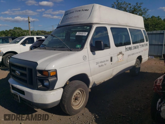 2013 Ford Econoline Cargo Commercial with VIN 1FTNS1EWXDDA84653, listed as a Copart auction lot 70840674 with 281,776 mi miles and Clean Title. Bid and sale history available at carsss.com. Image 1.
