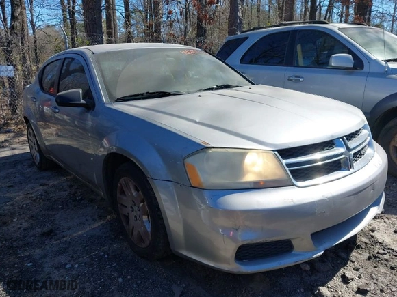 2014 Dodge Avenger SE with VIN 1C3CDZAB5EN214342, listed as a IAAI auction lot 41672955 with 168,701 mi miles. Bid and sale history available at carsss.com. Image 1.