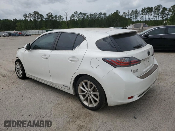 2013 Lexus CT 200h with VIN JTHKD5BH4D2149047, listed as a Copart auction lot 51277205 with 117,507 mi miles and Salvage title. Bid and sale history available at DreamBid. Image 2.
