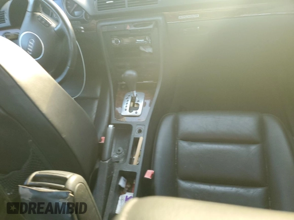 2004 Audi A4 3.0L with VIN WAULT68E34A145795, listed as a Copart auction lot 76507784 with 0 mi miles and Salvage Title. Bid and sale history available at carsss.com. Image 8.