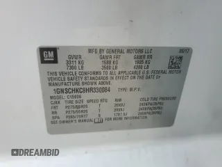 2017 Chevrolet Suburban LT z VIN 1GNSCHKC8HR330084, wystawiony jako Copart lot #52335325 z przebiegiem Nie podano mil oraz Szkoda całkowita • Salvage title. Historia ofert i sprzedaży dostępna na DreamBid. Obrazek 13.