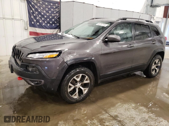 2017 Jeep Cherokee Trailhawk L Plus with VIN 1C4PJMBS0HD225346, listed as a Copart auction lot 85757134 with 81,810 mi miles and Salvage Title. Bid and sale history available at carsss.com. Image 1.