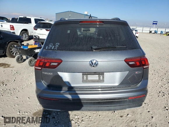 2021 Volkswagen Tiguan S with VIN 3VV0B7AXXMM082158, listed as a Copart auction lot 47312895 with 37,776 mi miles and Salvage title. Bid and sale history available at DreamBid. Image 6.
