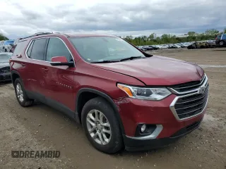 2019 Chevrolet Traverse LT Cloth with VIN 1GNERGKW7KJ178501, listed as a Copart auction lot 55826025 with 185,742 mi miles and Salvage title. Bid and sale history available at DreamBid. Image 4.