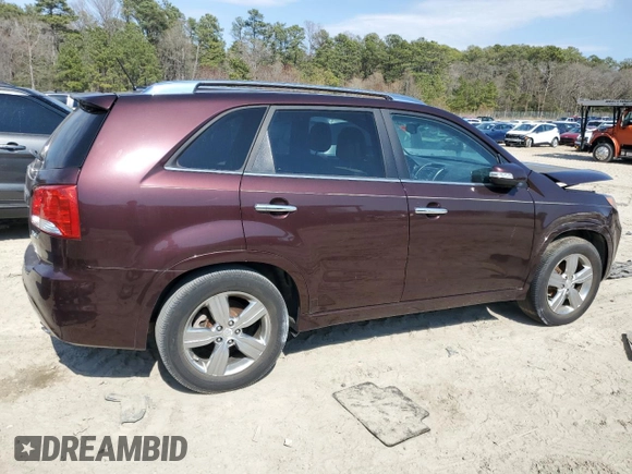 2013 Kia Sorento SX with VIN 5XYKW4A28DG333190, listed as a Copart auction lot 50872625 with 122,121 mi miles and Salvage Title. Bid and sale history available at carsss.com. Image 3.