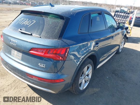 2018 Audi Q5 Premium with VIN WA1ANAFY3J2010479, listed as a IAAI auction lot 41770107 with 52,997 mi miles. Bid and sale history available at carsss.com. Image 4.