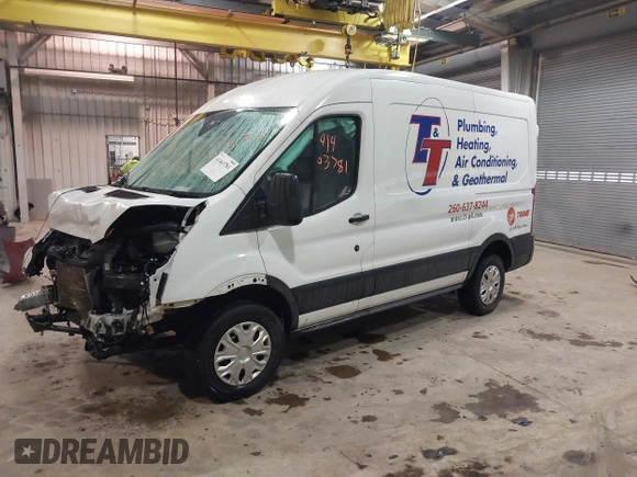 2021 Ford Transit Cargo with VIN 1FTBR1C82MKA29712, listed as a IAAI auction lot 41463781 with 83,961 mi miles and . Bid and sale history available at DreamBid. Image 18.