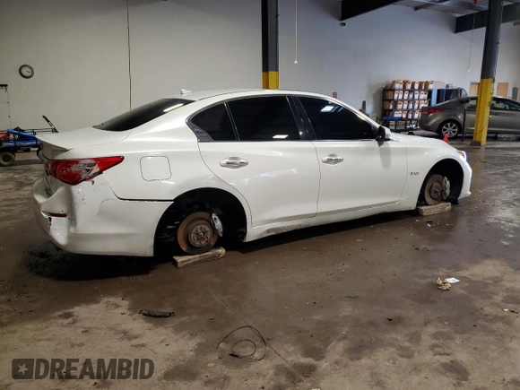 2016 Infiniti Q50 Red Sport 400 with VIN JN1FV7AR5GM451481, listed as a Copart auction lot 57231715 with 69,628 mi miles and Salvage title. Bid and sale history available at DreamBid. Image 3.