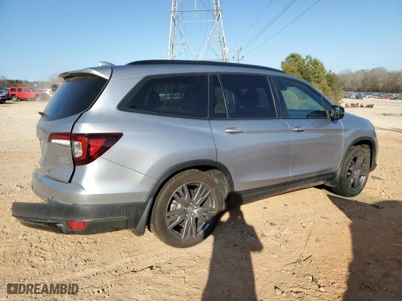2022 Honda Pilot Sport with VIN 5FNYF6H34NB073545, listed as a Copart auction lot 44372765 with 47,992 mi miles and Salvage Title. Bid and sale history available at carsss.com. Image 3.