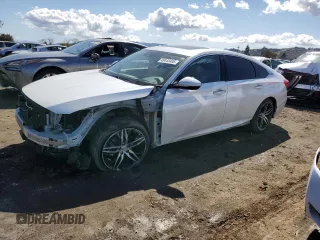 2022 Honda Accord Touring with VIN 1HGCV3F92NA025734, listed as a Copart auction lot 49443405 with 32,315 mi miles and Salvage title. Bid and sale history available at DreamBid. Image 1.